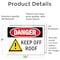 Signmission Keep Off Roof, 10 in W x Rectangle, Vinyl Decal OS-2PACK-DS-D-710-L-1398 - alternate 8